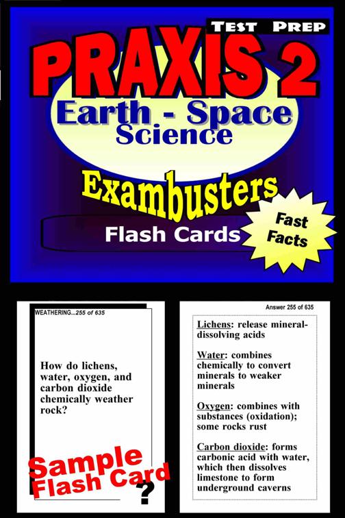 PRAXIS II Earth/Space Sciences Test Prep Review--Exambusters Flash Cards, Exambusters PRAXIS 2