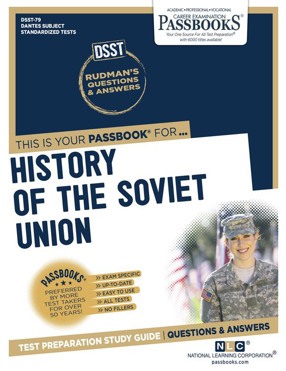 This image is the cover for the book HISTORY (RISE & FALL) OF THE SOVIET UNION, DANTES Subject Standardized Tests (DSST)