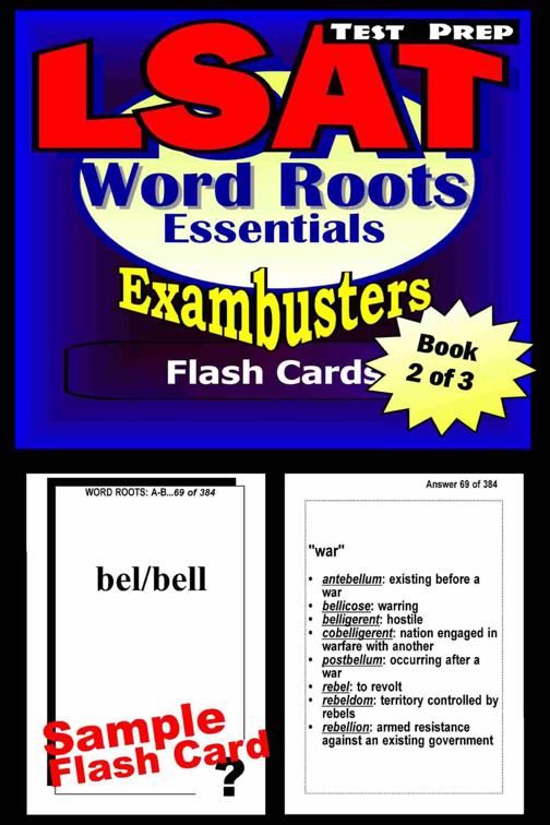 LSAT Test Prep Essential Word Roots--Exambusters Flash Cards--Workbook 2 of 3, Exambusters LSAT