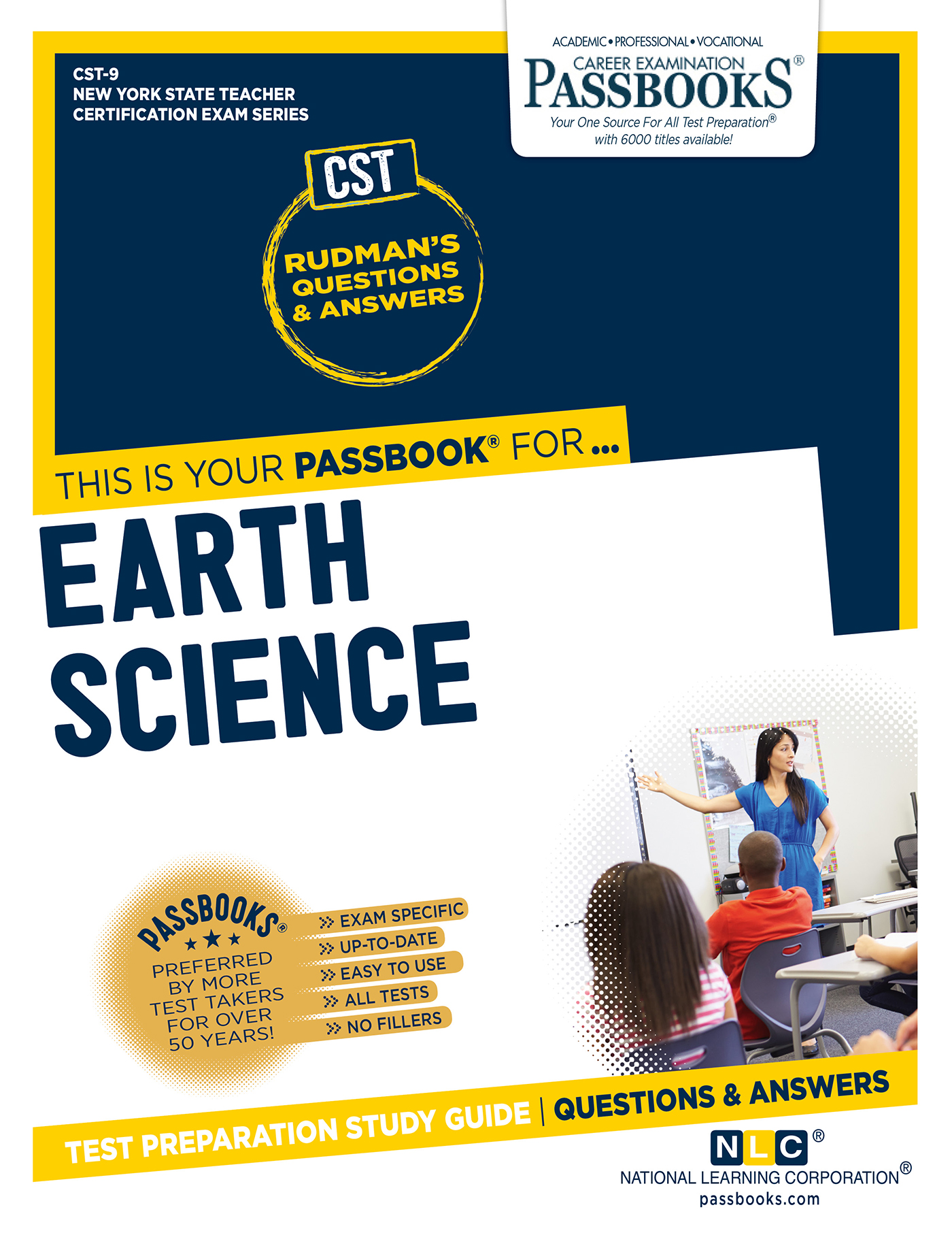 This image is the cover for the book Earth Science, New York State Teacher Certification Examination Series (NYSTCE)