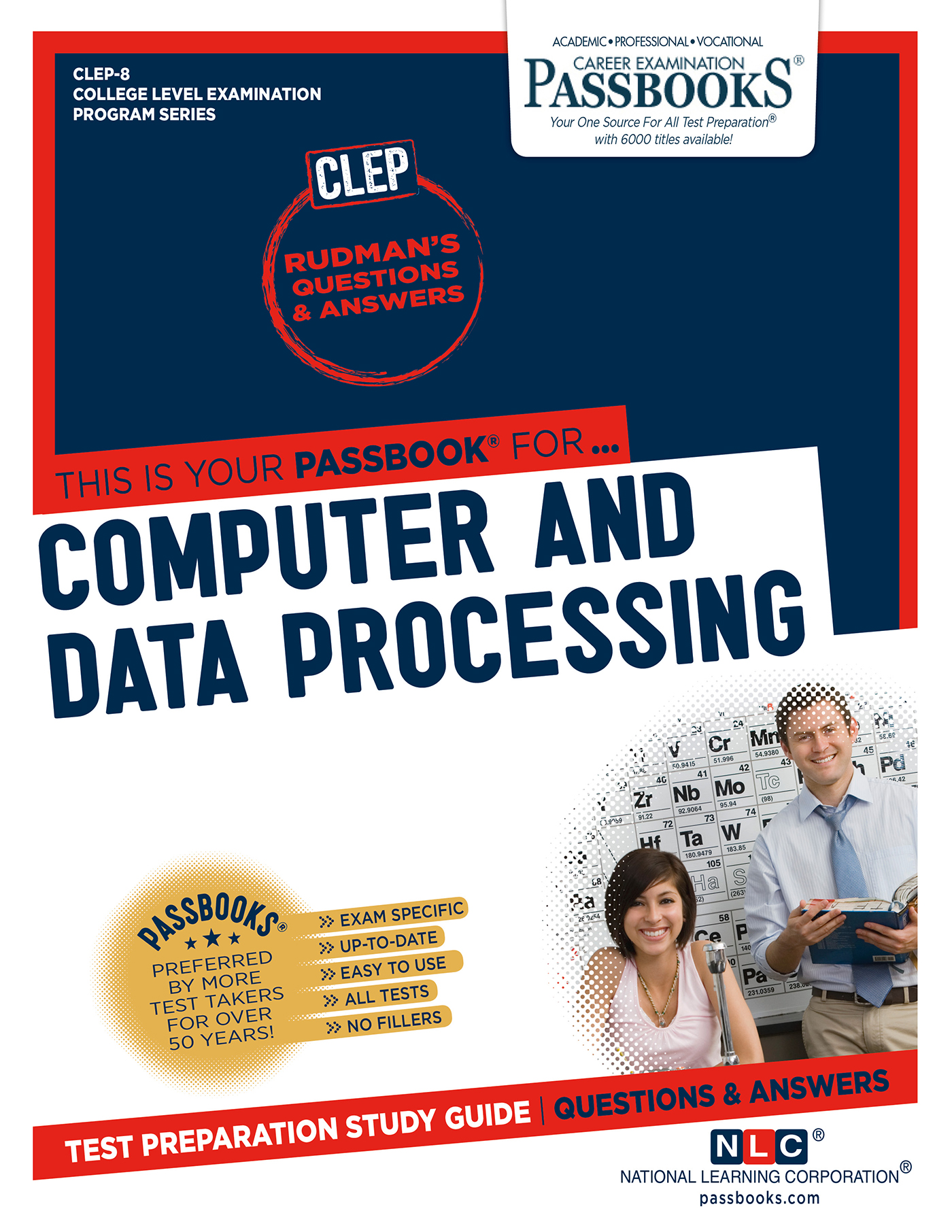 This image is the cover for the book COMPUTERS AND DATA PROCESSING, College Level Examination Program Series (CLEP)