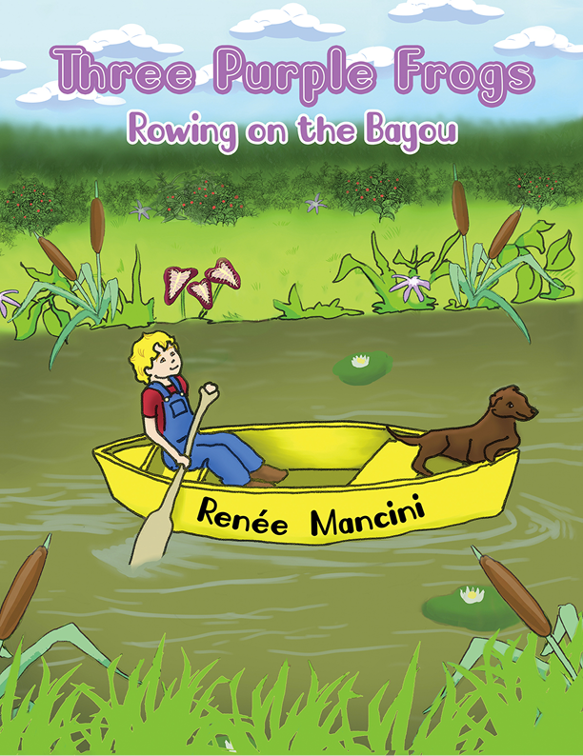 Three Purple Frogs: Rowing on the Bayou