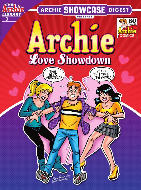 This image is the cover for the book Archie Showcase Digest #3: Love Showdown, Archie Showcase Digest