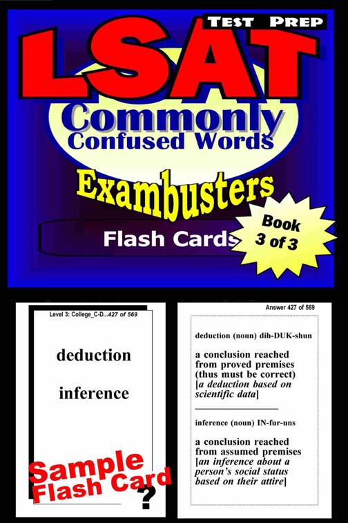 LSAT Test Prep Commonly Confused Words--Exambusters Flash Cards--Workbook 3 of 3, Exambusters LSAT