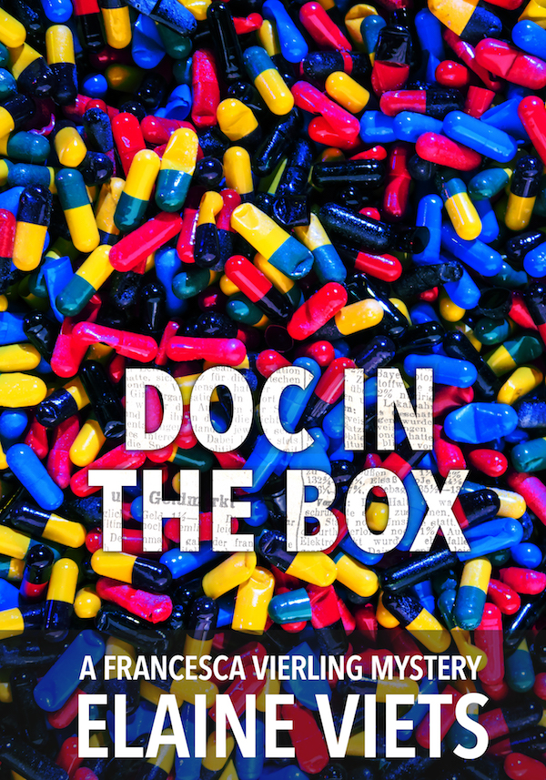 This image is the cover for the book Doc in the Box, A Francesca Vierling Mystery