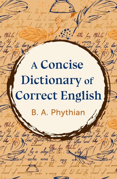 Concise Dictionary of Correct English