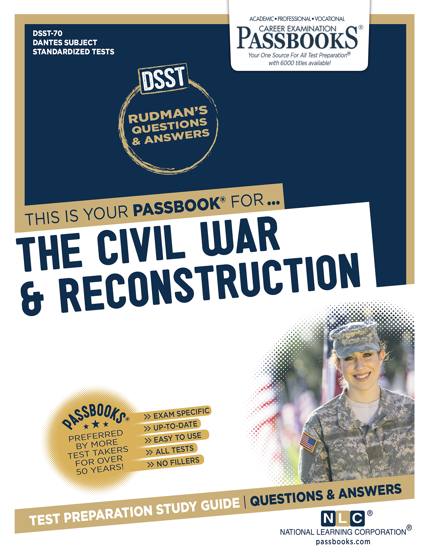 This image is the cover for the book THE CIVIL WAR & RECONSTRUCTION, DANTES Subject Standardized Tests (DSST)